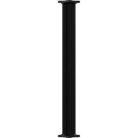 EKENA MILLWORK 8" x 8' Endura-Aluminum Column, Round Shaft (Load-Bearing 21,000 lbs), Non-Tapered, FLuted EA0808ANFSGTUTU